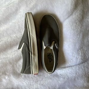 grey slip on vans